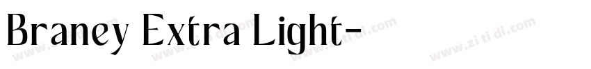 Braney Extra Light字体转换